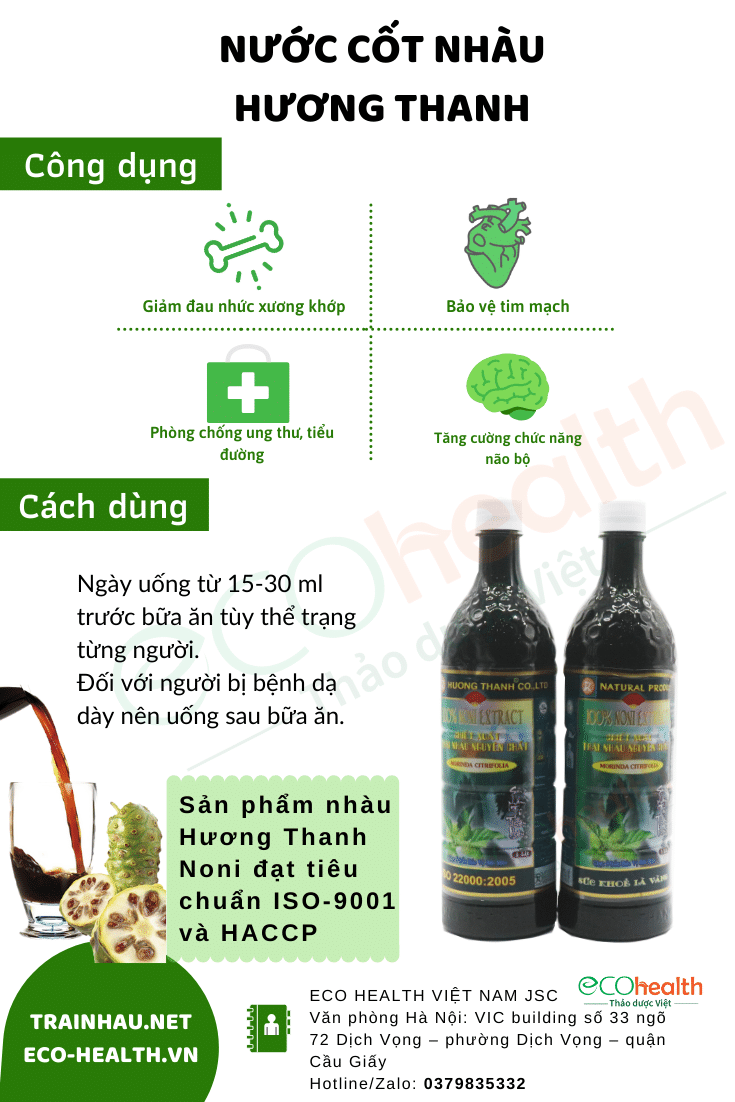 Combo 5 chai nước cốt nhàu noni juice 노니즙 Hương Thanh 1