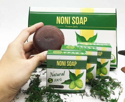 Hộp 6 Bánh Xà Bông Nhàu Noni Green - Organic Noni Soap 1