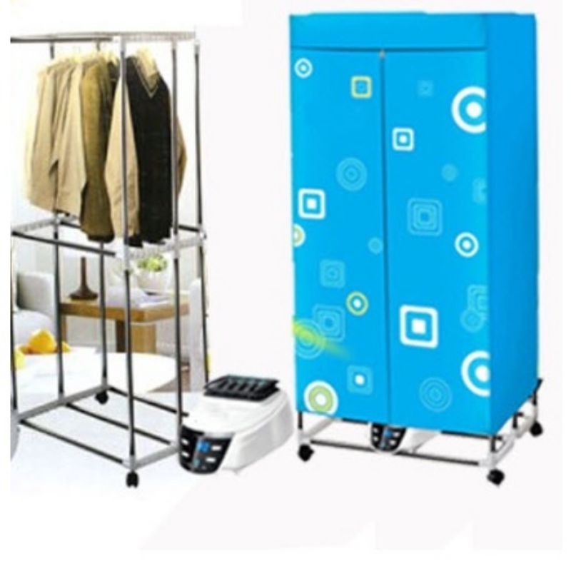 Tủ sấy quần áo samsung diệt khuẩn khung inox cao cấp 2 tầng có điều khiển từ xa - Image 3