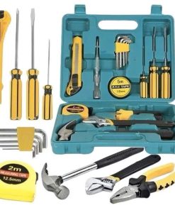 Bộ Dụng Cụ Sửa Chữa 16 Món Cờ Lê Kìm Búa Kéo Mỏ Lết Tua Vít Lục Giác Thước Đo Bút Thử Điện Đa Năng