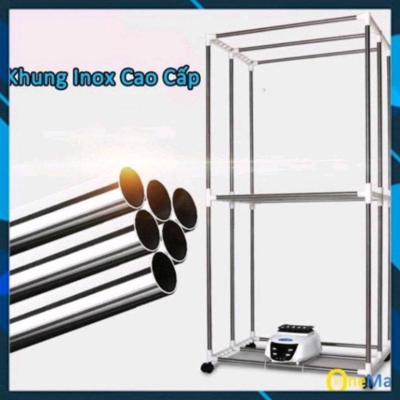 Tủ sấy quần áo samsung diệt khuẩn khung inox cao cấp 2 tầng có điều khiển từ xa - Image 4