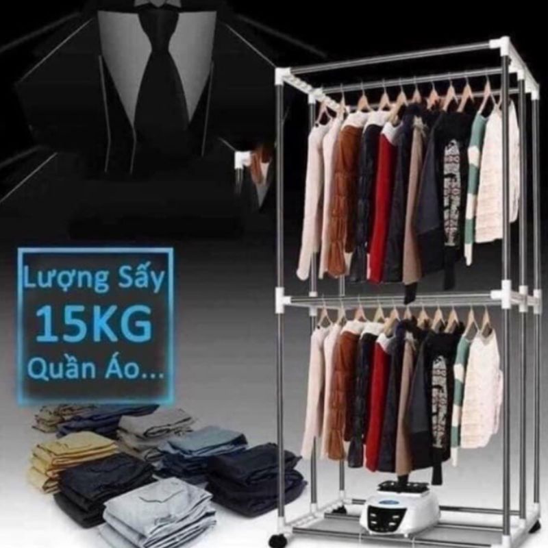 Tủ sấy quần áo samsung diệt khuẩn khung inox cao cấp 2 tầng có điều khiển từ xa - Image 8