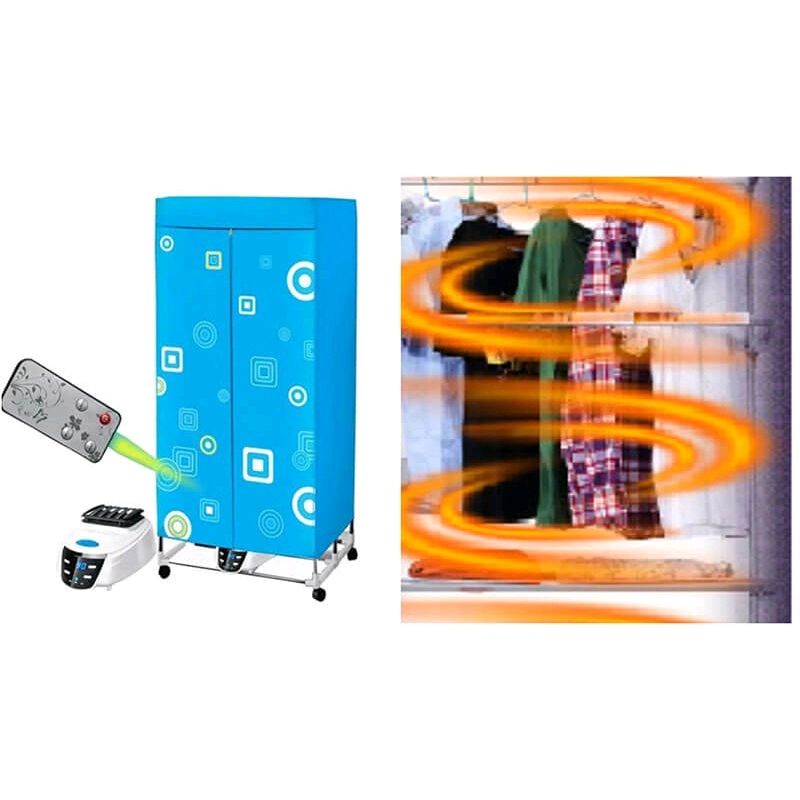 Tủ sấy quần áo samsung diệt khuẩn khung inox cao cấp 2 tầng có điều khiển từ xa - Image 7