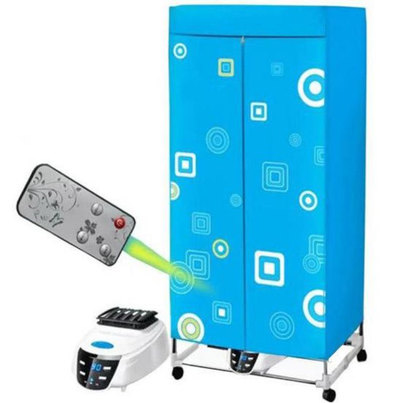 Tủ sấy quần áo samsung diệt khuẩn khung inox cao cấp 2 tầng có điều khiển từ xa