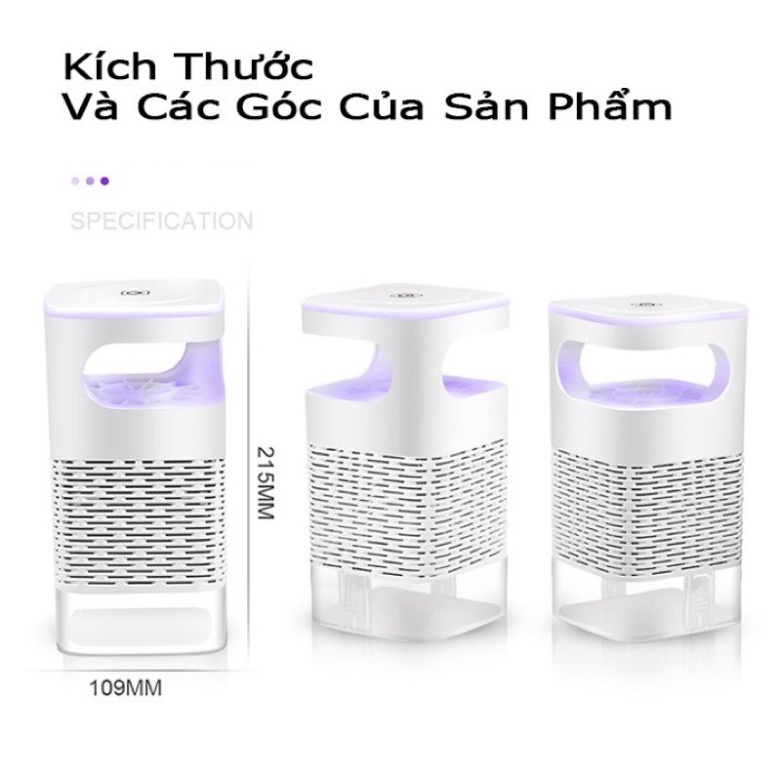 Đèn Bắt Muỗi Thông Minh - Máy Bắt Muỗi Hình Trụ Kiêm Đèn Ngủ - Máy Diệt Muỗi Và Côn Trùng Hiệu Quả Cắm TẶNG CỦ SẠC USB - Image 7