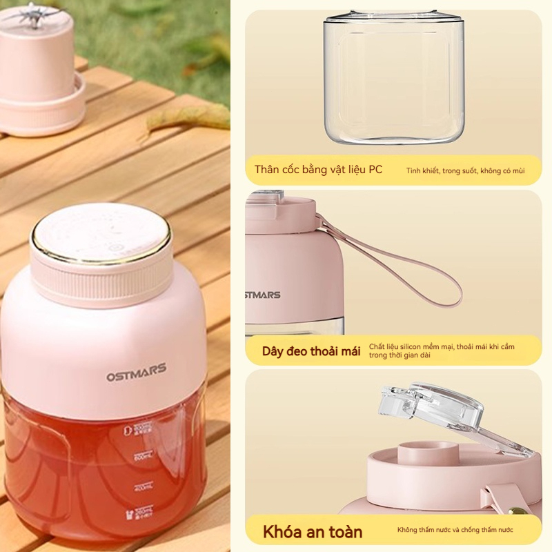 Máy Xay Sinh Tố cầm tay sạc tích điện OSTMARS, máy xay hoa quả mini - Image 13