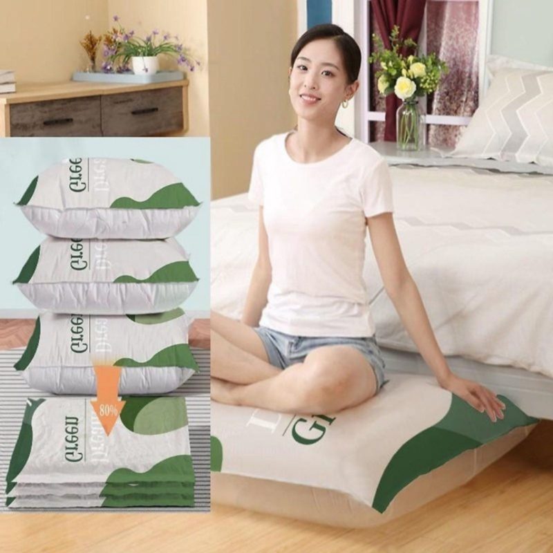 SET 6 Túi Hút Chân Không túi Bảo Quản Quần Áo Chăn Màn Lớn Kèm Bơm, Tiết Kiệm Diện Tích. - Image 14