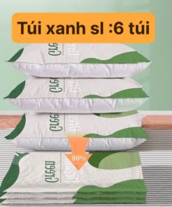 Set 6 Túi Hút Chân Không Quần Áo Kèm Máy Hút - Máy Hút Chân Không Quần Áo, Chăn Gối Tiện Lợi